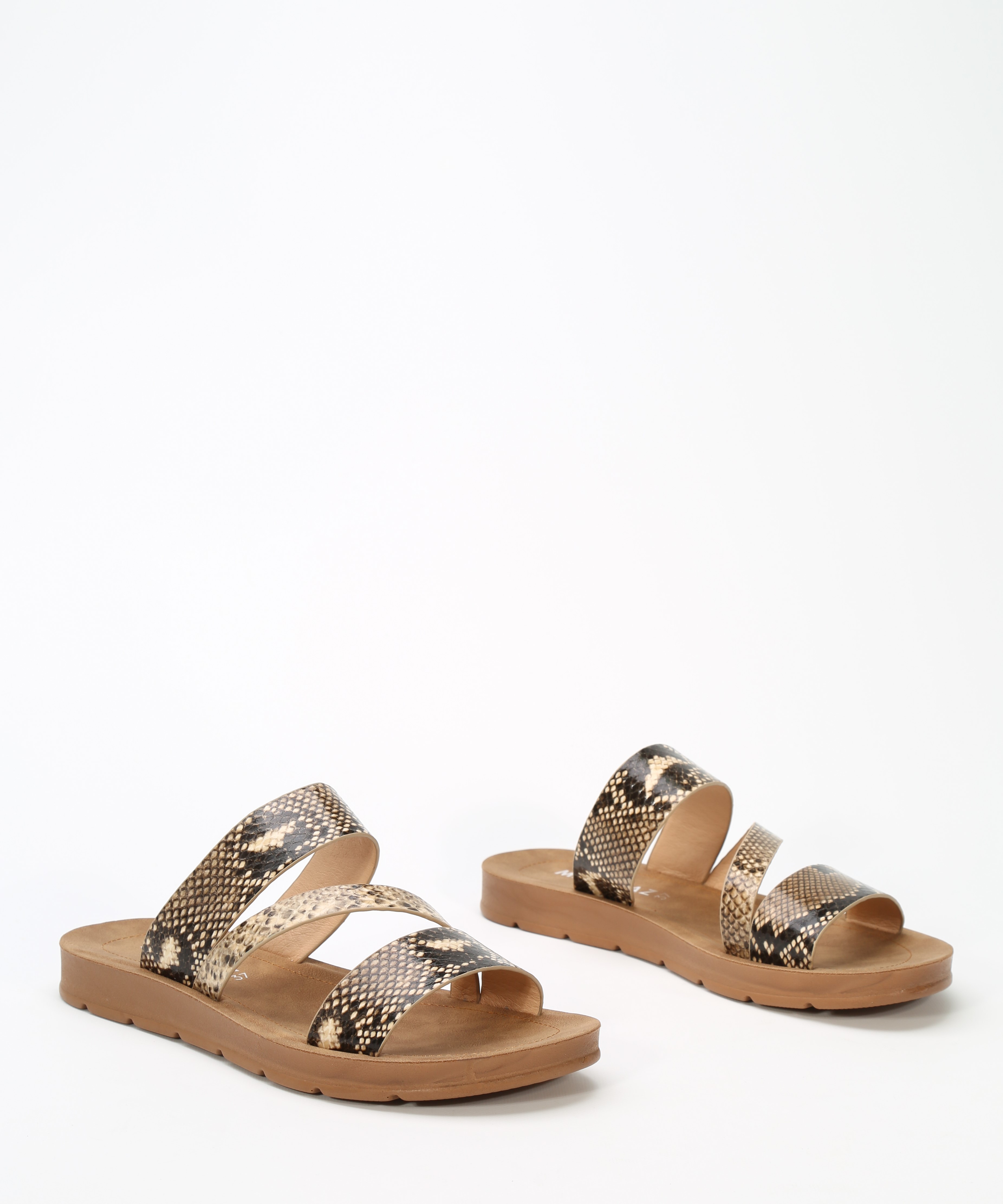 Sandalias planas tiras animal print image number null